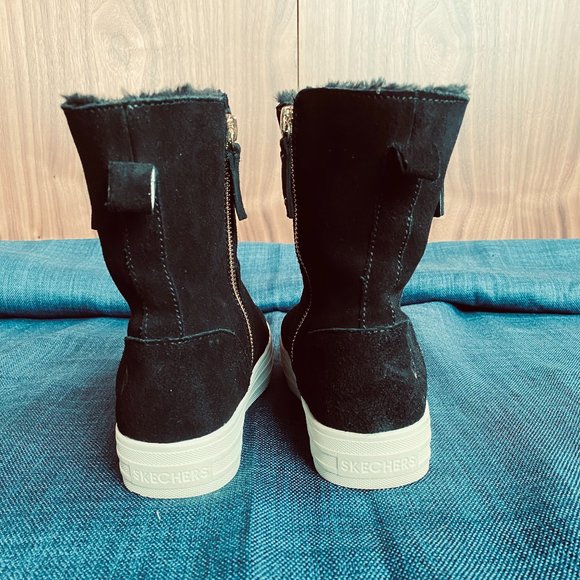 Skechers Suede Fur Lined Sneaker Bootie - Picture 3 of 7